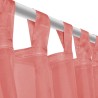 Rideau occultant 2 pcs Voile 140 x 225 cm Rouge 