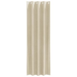 Rideaux occultants avec œillets 2 pcs en velours crème 