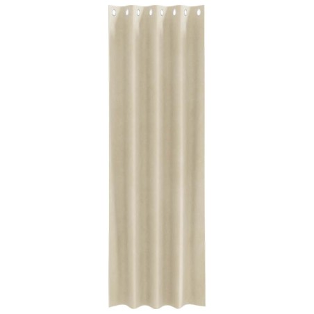 Rideaux occultants avec œillets 2 pcs en velours crème 