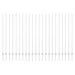 Poteaux de clôture 44 pcs Argent Hauteur de 150 cm. 