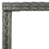 Table bar de jardin Gris 130x60x110 cm Résine tressée et verre 