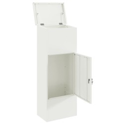 Boîte de dépôt de colis Blanc 44.5 x 29 x 110.5 cm Acier 