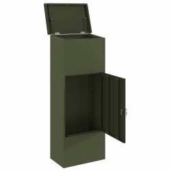 Boîte de dépôt de colis Vert olive 44.5 x 29 x 110.5 cm Acier 