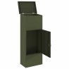 Boîte de dépôt de colis Vert olive 44.5 x 29 x 110.5 cm Acier 
