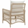 Chaise de jardin avec coussins Beige 60x70x78 cm en poly rotin 