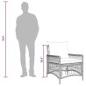 Chaise de jardin avec coussins Beige 60x70x78 cm Rattan synthétique 