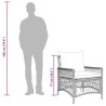 Chaise de jardin avec coussins Beige 60x70x78 cm Rattan synthétique 