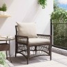 Fauteuil de jardin avec coussins Marron 60x70x78 cm en poly rattan 