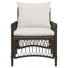 Fauteuil de jardin avec coussins Marron 60x70x78 cm en poly rattan 