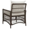 Fauteuil de jardin avec coussins Marron 60x70x78 cm en poly rattan 