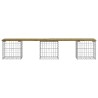 Banc de jardin design gabion 203x44x42 cm bois de pin imprégné 