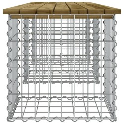 Banc de jardin design gabion 203x44x42 cm bois de pin imprégné 