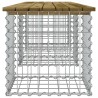 Banc de jardin design gabion 203x44x42 cm bois de pin imprégné 