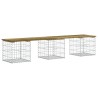 Banc de jardin design gabion 203x44x42 cm bois de pin imprégné 