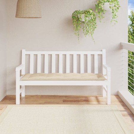 Coussin de banc de jardin beige 150x50x7 cm tissu oxford 