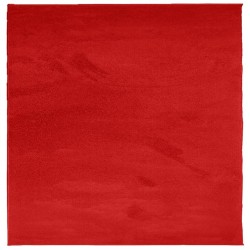 Tapis OVIEDO à poils courts rouge 240x240 cm 
