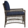 Chaise de jardin avec coussins gris 60x70x78 cm en poly rattan 