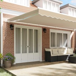Tissu de remplacement pour auvent pour cadre de 6x3,5 m Beige 
