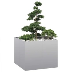 Jardinière 100x100x80 cm acier galvanisé 