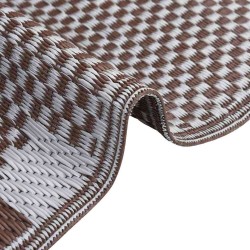Tapis d'extérieur ARAKIL Marron et blanc Polypropylène 300 x 400 cm 