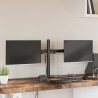 Support de moniteur double noir acier VESA 75/100 mm 