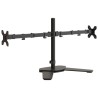 Support de moniteur double noir acier VESA 75/100 mm 