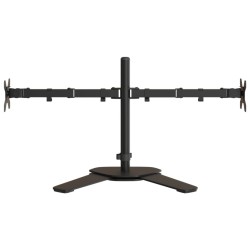 Support de moniteur double noir acier VESA 75/100 mm 