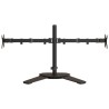 Support de moniteur double noir acier VESA 75/100 mm 