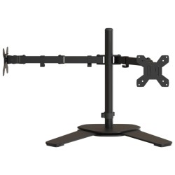 Support de moniteur double noir acier VESA 75/100 mm 
