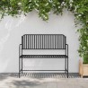 Banc d'extérieur Noir Métal Standard Durable Banc d'extérieur 
