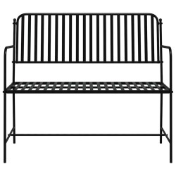 Banc d'extérieur Noir Métal Standard Durable Banc d'extérieur 