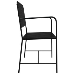 Banc d'extérieur Noir Métal Standard Durable Banc d'extérieur 