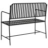 Banc d'extérieur Noir Métal Standard Durable Banc d'extérieur 