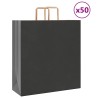 Sacs en papier 50 pcs avec poignées noir 45x17x48 cm 