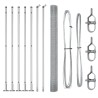 Set de poteaux de clôture 2 pièces Acier galvanisé 10 x 1.5 m 
