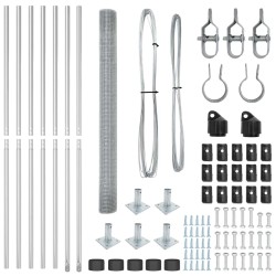 Set de poteaux de clôture 2 pièces Acier galvanisé 10 x 1.5 m 