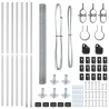 Set de poteaux de clôture 2 pièces Acier galvanisé 10 x 1.5 m 