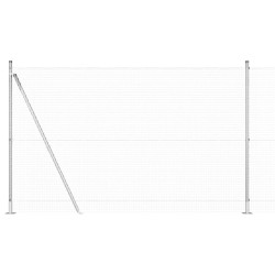 Set de poteaux de clôture 2 pièces Acier galvanisé 10 x 1.5 m 