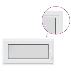 Fenêtre de sous-sol« RISOR » 100 x 50 cm oscillo-battante DIN gauche blanche 