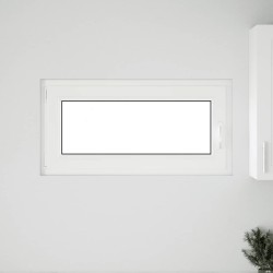 Fenêtre de sous-sol« RISOR » 100 x 50 cm oscillo-battante DIN gauche blanche 