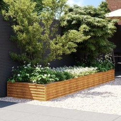Lit surélevé de jardin 387x100x36 cm acier corten 