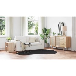 Tapis Noir 160 x 230 cm Polypropylène 