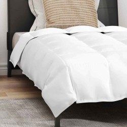 Couette avec oreiller 2 pcs Blanc 140 x 200 cm Bas 