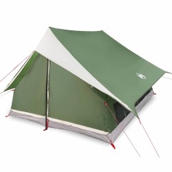 Tente A-Frame pour 7 personnes, verte et étanche. 