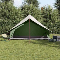 Tente A-Frame pour 7 personnes, verte et étanche. 