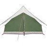 Tente A-Frame pour 7 personnes, verte et étanche. 