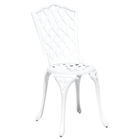 Chaises de jardin 2 pcs Aluminium coulé blanc 