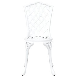 Chaises de jardin 2 pcs Aluminium coulé blanc 