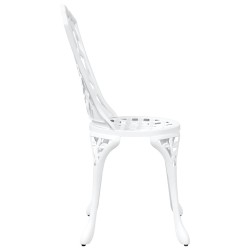 Chaises de jardin 2 pcs Aluminium coulé blanc 