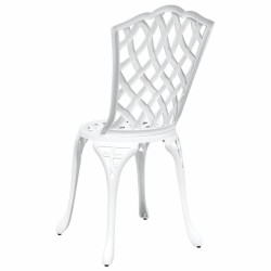 Chaises de jardin 2 pcs Aluminium coulé blanc 